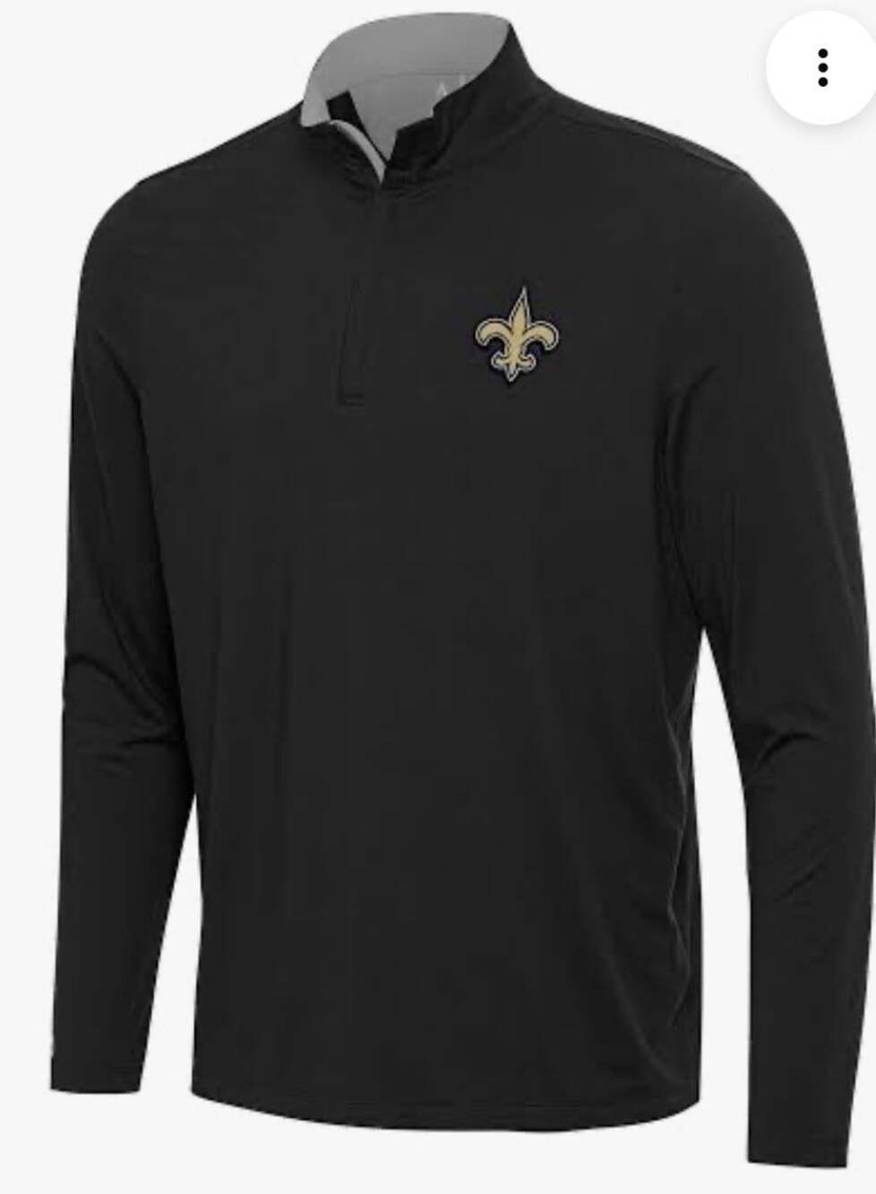 Antigua New Orleans Saints Golf Leader 1/4 Zip Performance Pullover Men Large